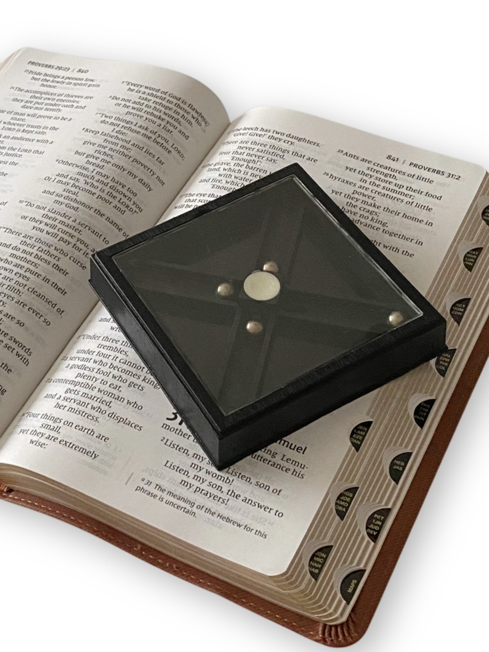 Vintage 1970s Acrylic Black Square Dexterity Kinetic Ball Desktop Puzzle Game